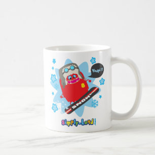 Caneca De Café Rosco faz snowboard