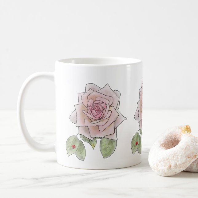 Caneca De Café Rose and Ladybird (Com Donut)