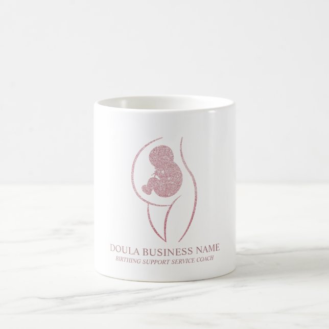 Caneca De Café Rose Gold Doula Birth (Centro)