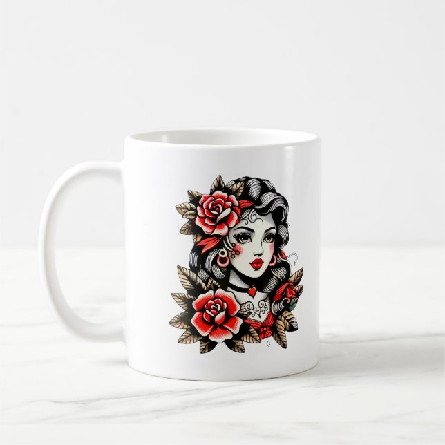Caneca De Café Rose Lady Mug (Esquerda)
