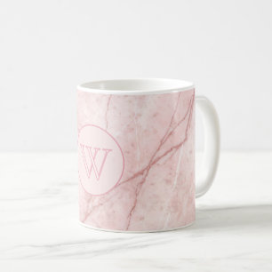 Caneca De Café Rose Mármore Orgânico Blush Rosa Empolvilhado
