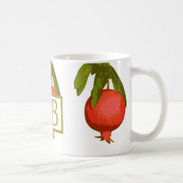 Caneca De Café Rosh Hashanah Monograma Pomegranate Sweet