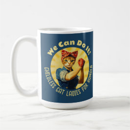 Caneca De Café Rosie The Riveter Cat Ladras Para Kamala Harris