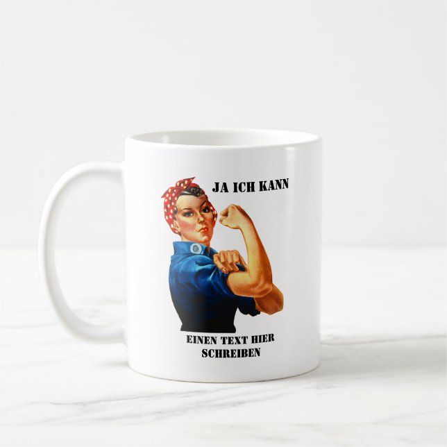 Caneca De Café Rosie the Riveter - Yes We Can (Esquerda)