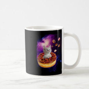 Caneca De Café Rosquinha De Gato Bestial No Espaço Menina - Gatin
