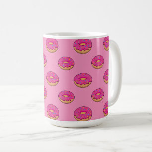 Caneca De Café Rosquinha de Morango com Cartoon de Sprinkles