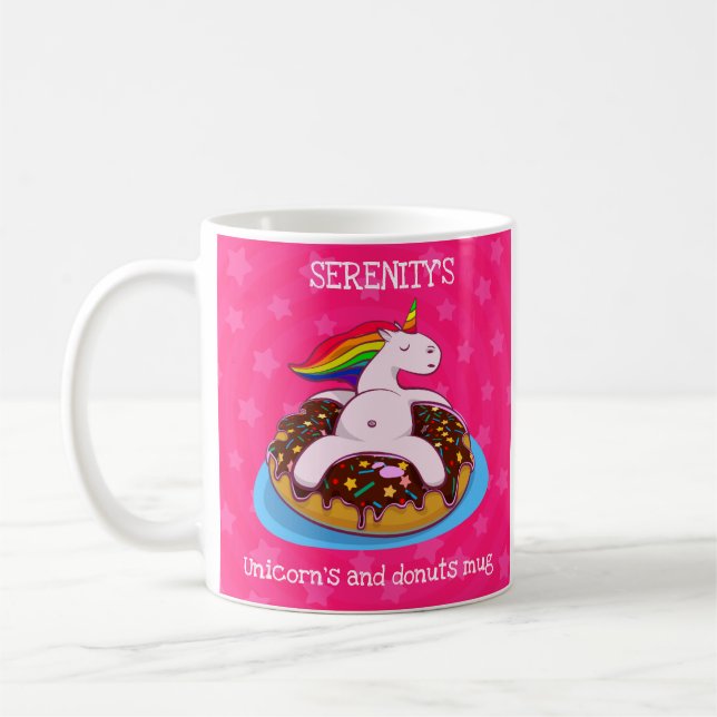 Caneca De Café Rosquinha e Unicórnio personalizados (Esquerda)