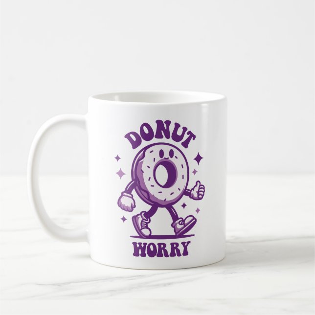 Caneca De Café Rosquinha Preocupada Engraçada (Esquerda)