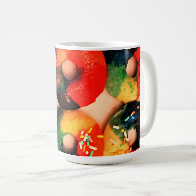 Caneca De Café Rosquinhas arco-íris (Frente Esquerda)