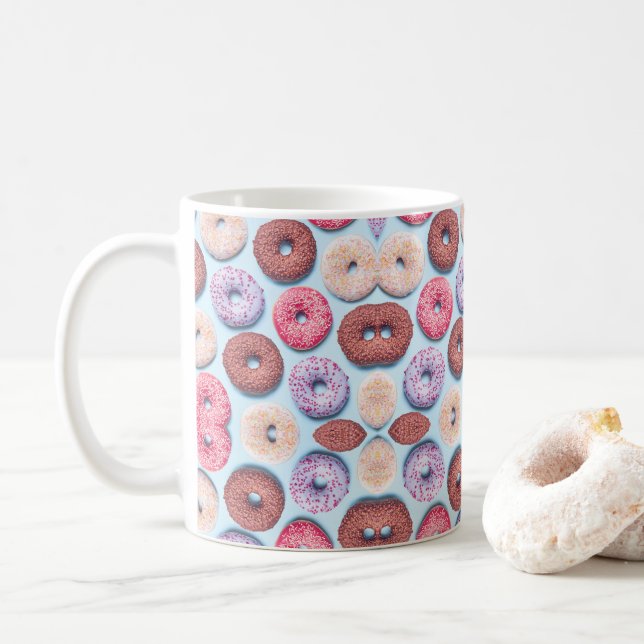 Caneca De Café Rosquinhas com padrão Sprinkles (Com Donut)