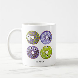 Caneca De Café Rosquinhas de monstro verde e roxo, bonitas e assu