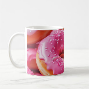 Caneca De Café Rosquinhas de morango rosa