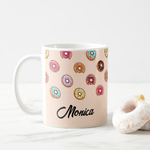 Caneca De Café Rosquinhas decorativas bonitas a rosa