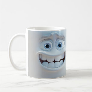 Caneca De Café Rosto 3D engraçado