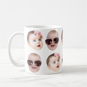 Caneca De Café Rosto de Bebê Personalizado Foto Dia dos Pais Nata