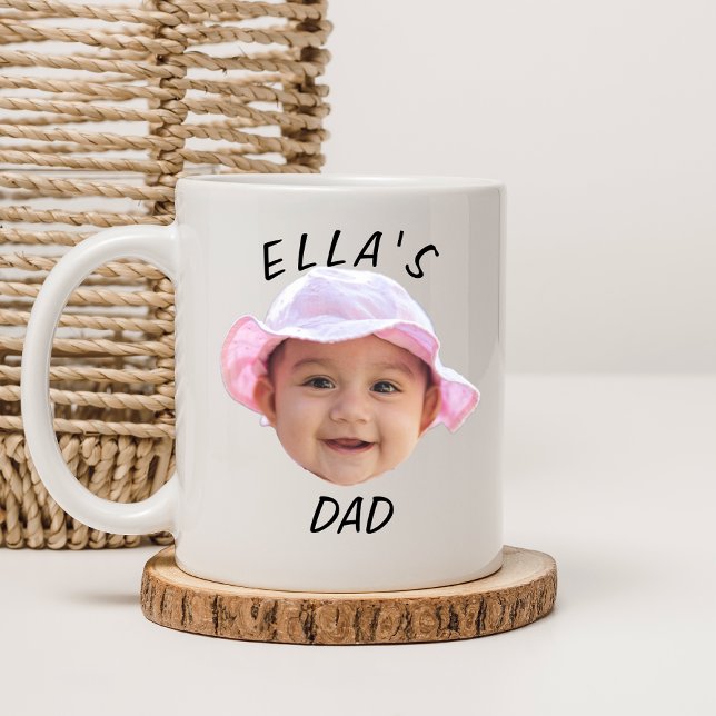Caneca De Café Rosto de Bebê Personalizado Foto Novo Pai (Criador carregado)