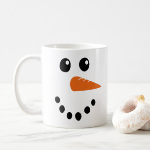Caneca De Café Rosto de Boneco de Neve