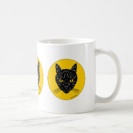 Caneca De Café Rosto de Gato Negro