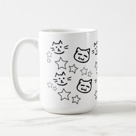 Caneca De Café Rosto de Gato Preto