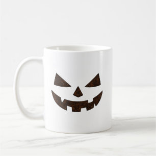 Caneca De Café Rosto de Jack O Lantern Retro de Abóbora de Hallow