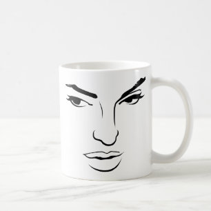 Caneca De Café Rosto de Mulher