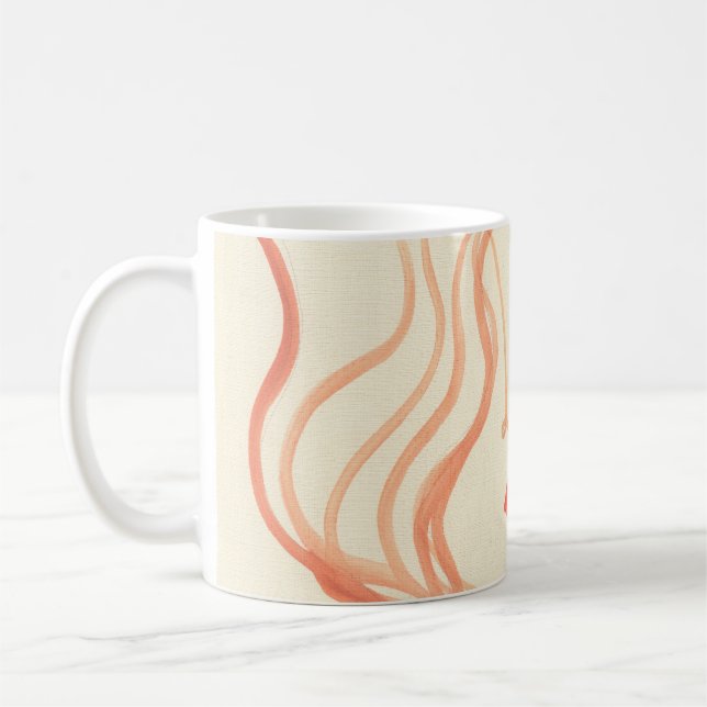 Caneca De Café rosto de mulher abstrato (Esquerda)