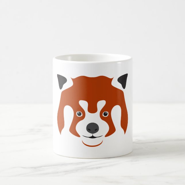 CANECA DE CAFÉ ROSTO DE PANDA VERMELHO (Centro)
