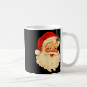 Caneca De Café Rosto de Papai Noel de Natal Antigo X