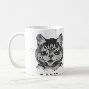 Caneca De Café Rosto Engraçado de Gato (2), Louis Wain
