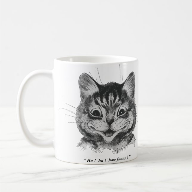 Caneca De Café Rosto Engraçado de Gato (2), Louis Wain (Esquerda)