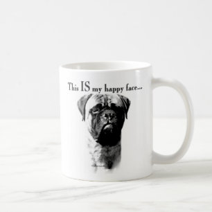 Caneca De Café Rosto Feliz Bullmastiff
