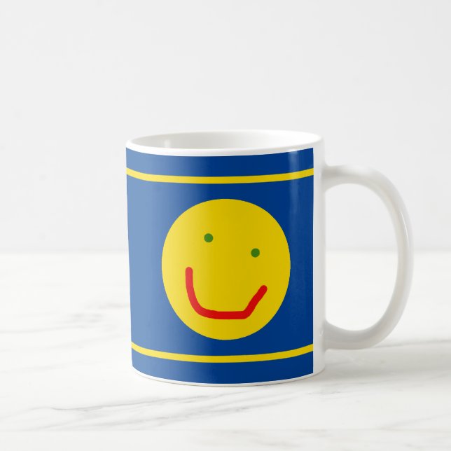 Caneca De Café Rosto Feliz do Sol Sorridente (Direita)