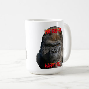 Caneca De Café Rosto Feliz Pré-Café!