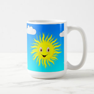 Caneca De Café Rosto Feliz Sol