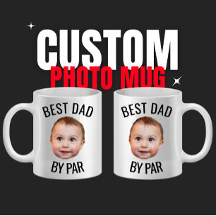 Caneca De Café Rosto Personalizado Melhor Pai Pelo Par Pai Person
