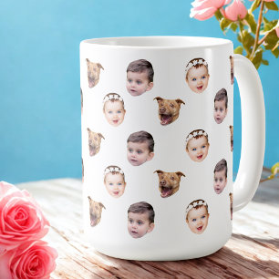Caneca De Café Rosto Personalizado, Oferta Única de 3 Fotos para