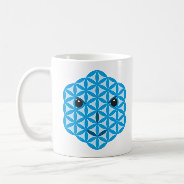 Caneca De Café Rosto sagrado - Arturiano, 01 Azul. (Esquerda)