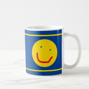 Caneca De Café Rosto Sorridente e Feliz