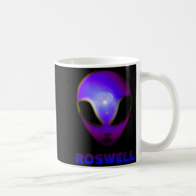 Caneca De Café Roswell New Mexico Alien  (Direita)