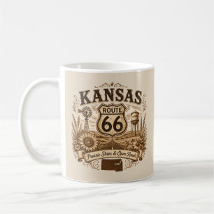 Caneca De Café Rota 66 do Kansas - Passeio Matinal na Campina
