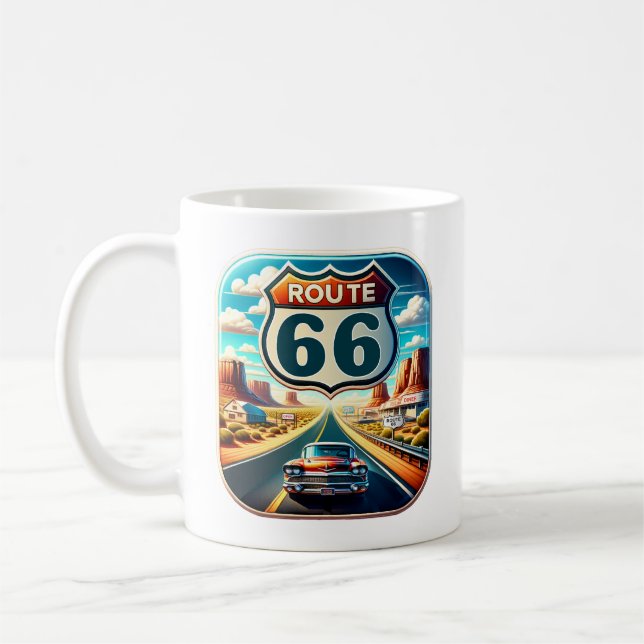 Caneca De Café Rota 66 Estados Unidos da América (Esquerda)