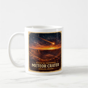 Caneca De Café Rota 66 Meteorito Centenário Cratera Atmosfera