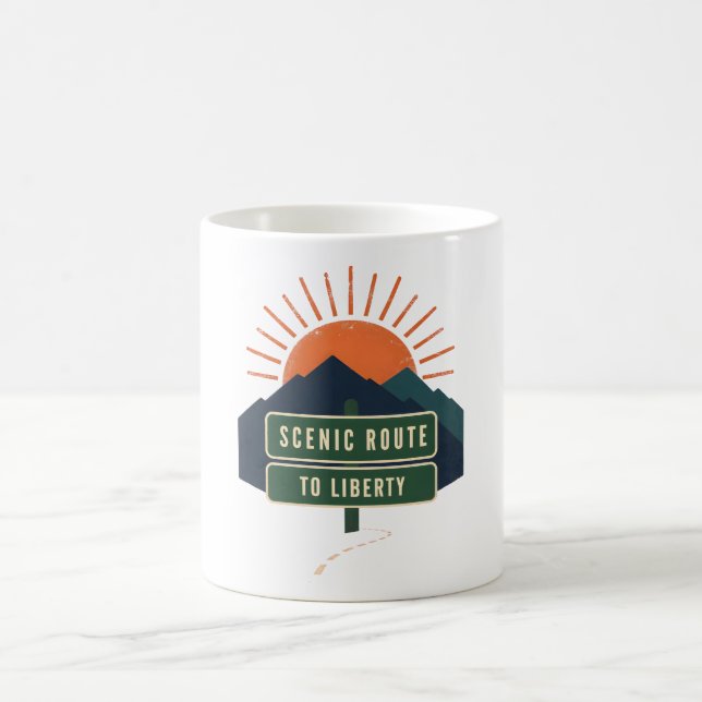 Caneca de Café Rota Cênica Para a Liberdade (Centro)