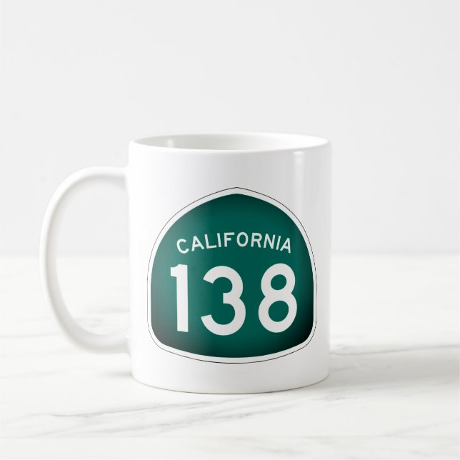 Caneca De Café Rota Estadual da Califórnia 138 Coffee Mug (Esquerda)