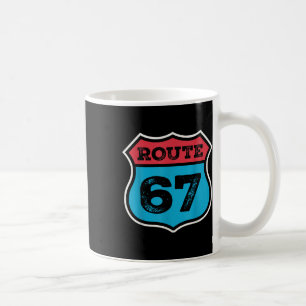 Caneca De Café Rota Vintage 67 Seis Sete Meme 67º Aniversário 80s