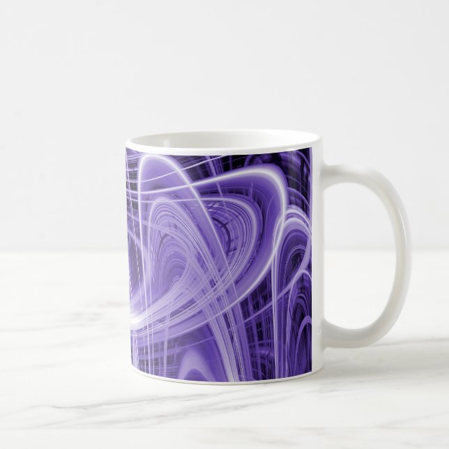 Caneca De Café Rotas luminosas roxas (Direita)