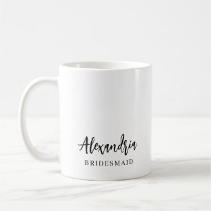 Caneca De Café Roteiro Elegante Nome Personalizado das Damas de H