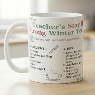 Caneca De Café Rotina de Chá de Autocuidado para Professores nas