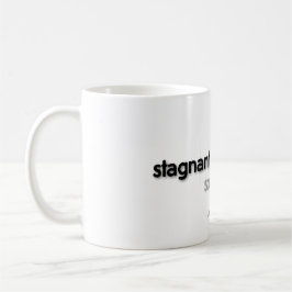 Caneca De Café rotinas estagnadas - preto e cinza no branco