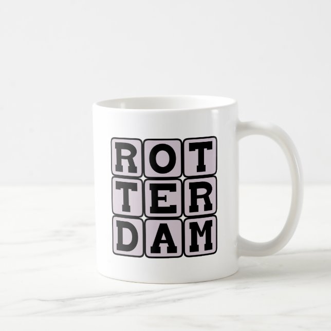 Caneca De Café Rotterdam, cidade nos Países Baixos (Direita)